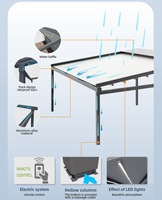 Pérgola de Aluminio para Exterior Duocai con Toldo de Techo Retráctil Totalmente Automático para Terraza en Oferta