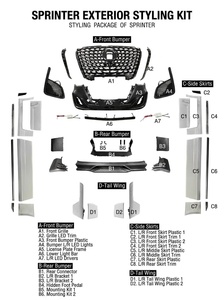 Prix d'usine - Kit carrosserie pour Mercedes <span class=keywords><strong>Sprinter</strong></span>, comprenant la <span class=keywords><strong>calandre</strong></span> avant et le pare-chocs, garniture extérieure exclusive - Product Image 6