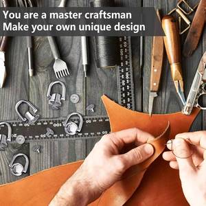 Ripeng Pieces D Ring Stud Screw Ball Head Buttons For Purse Rotatable Ball D Ring Stud Metal Ring DIY <b>Leather</b> Purse <b>Backpack</b> Bel - Product Image 6