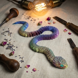 Juguete de serpiente Viper impreso en 3D, modelo de animal de simulación, juguetes para niños, caja sorpresa creativa, venta al por mayor, China - Product Image 2