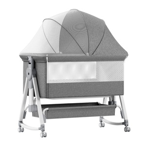 Cuna Portátil para Recién Nacidos, Mesa de Lactancia Multifuncional y Cuna Plegable con Diseño de Lujo Ligero - Product Image 1