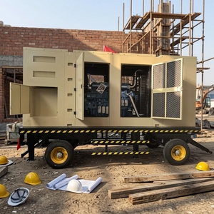 Groupe électrogène diesel silencieux de type remorque Honghao Power 500 kW, ATS, puissance personnalisable, 380 V/220 V, 50/60 Hz, 1800 tr/min, 95 % de rendement - Product Image 1