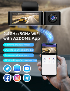 Cámara para Coche AZDOME M550 <span class=keywords><strong>Pro</strong></span>-3CH con Grabador DVR, WiFi 5G Integrado, GPS, 6 Luces LED IR, Súper Visión Nocturna, Caja Negra - Product Image 5