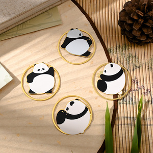 Segnalibro in Metallo a Forma di Panda Traforato, Stile Cinese, Squisito e Accattivante, Ispirato a Instagram, per Studenti - Product Image 4