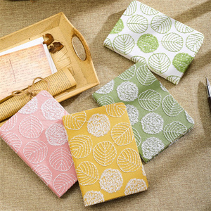 Cuaderno de tapa dura de tela de lino bordado con hoja de logotipo personalizado de alta calidad de nuevo diseño - Product Image 2