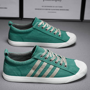 Chaussures pour hommes - Nouveau style, chaussures décontractées pour hommes de style coréen à la mode. Chaussures basses respirantes et tendance à semelle souple pour la saison printanière. - Product Image 1