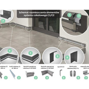 Plinthe de protection pour terrasse et jardin, profilé de base sûr, avec bordure renforcée et structure durable - Product Image 3