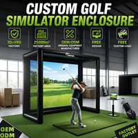 Podiyeen – Écran de projection gonflable personnalisé pour simulateur de golf, résolution 1280x720, tente de practice de golf portable