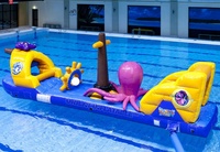 Orient-piscina inflable, parque de agua, Barco Pirata, carrera, obstáculos, juego flotante