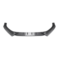 Lèvre de pare-chocs avant monobloc en ABS noir brillant et motif carbone, pièces de modification compatibles avec Audi A4 2017 à 2019