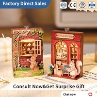 Kit DIY Aimant de Réfrigérateur à Forte Marge, Puzzle 3D en Bois, Miniature de Réfrigérateur, Mini Book Nook, Décoration Maison, Cadeau Créatif Fait Main