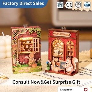 Kit DIY Aimant de Réfrigérateur à Forte Marge, Puzzle 3D en Bois, Miniature de Réfrigérateur, <span class=keywords><strong>Mini</strong></span> Book Nook, Décoration Maison, Cadeau Créatif Fait Main - Product Image 1