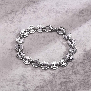 Wholesale Minimalist Jewelry Stainless Steel <b>Men</b> Bracelet Waterproof Sun Charms Link Chain Bracelet - Product Image 2