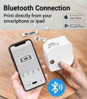 Pencetak Label pita Mini Pembuat Label perekat Phomemo P12 & P12 Pro mesin cetak stiker Label biru gigi untuk hadiah