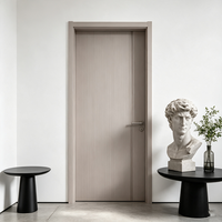 Porte moulurée en bois massif WPC, finition sans peinture, minimaliste, imperméable, moderne, résistante à l'usure et aux rayures