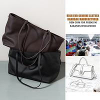 Produk Grosir dari Tiongkok Tas Tote Desainer untuk Wanita Tas Kulit Asli Berkualitas Tinggi Produksi dengan Logo Kustom