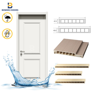 2025 2025 nuovo stile bianco Primer in legno Doros esterno invisibile casa Prehung interno impermeabile porta Wpc - Product Image 1