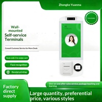 Terminal de Autoservicio de Pared, Blanco, Multi-OS, Pantalla Táctil Capacitiva, Reconocimiento Facial, Escaneo de Código QR, Impresión de Tickets, Pedidos
