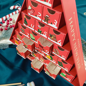 Sorpresa <span class=keywords><strong>di</strong></span> <span class=keywords><strong>natale</strong></span> 24-Box patinate cartelle conto alla rovescia calendario cieco cioccolato caramelle albero regalo candele altre prelibatezze della vigilia <span class=keywords><strong>di</strong></span> <span class=keywords><strong>Natale</strong></span> - Product Image 6