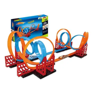 high speed hand-powered pull back racing track car toy electric toy race track