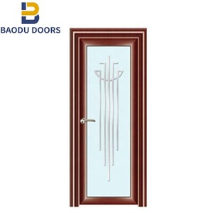 Porte de salle de bain en alliage d'aluminium pour maisons, design intérieur dernier cri, porte de salle de bain en aluminium avec verre, étanche - Product Image 6