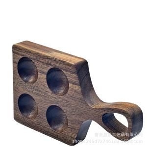 Caja de almacenamiento de huevos de madera, organizador de escritorio hecho a mano con 4 compartimentos para uso en el refrigerador y desayuno - Product Image 1