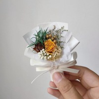Rose éternelle, fleur séchée, petit bouquet éternel pour la maison, cadeau d'Halloween, de Nouvel An, longue durée