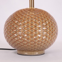 Lampe de table en céramique design moderne Lampe de table de bureau de restaurant Lampe de table de couleur marron Lampe de table de chambre à coucher Veilleuses