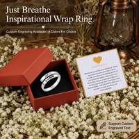Anillo Ajustable Personalizado con Grabado, Anillo Apilable de Acero Inoxidable con Mensaje Inspirador para Regalo de Amistad o Aniversario