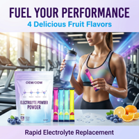 Poudre d'électrolytes hydratante OEM, vitamines, sans édulcorants artificiels, 6 g par sachet, pour l'énergie, le soutien immunitaire, la nutrition sportive