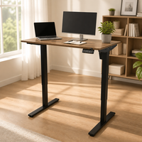 Bureau de travail électrique pliable et mobile moderne avec hauteur réglable, construction en acier pour usage commercial et immeubles de bureaux
