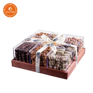 Caja de regalo para frutas secas, papel de lujo decorativo, reciclaje, venta al por mayor