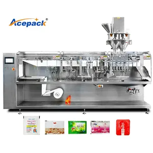 High capacity double head filling sachet making filling sealig machine fully automatic pouch packing line