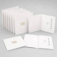 Carte de vœux audio préenregistrée pliable verticale avec musique pour anniversaire, célébration, fête, ou comme cadeau invité