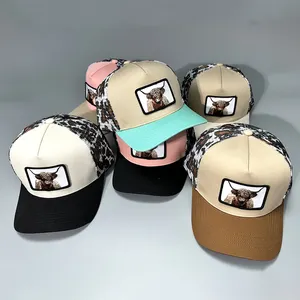 โลโก้ที่กําหนดเองส่วนบุคคลการ์ตูนสัตว์ 5 แผง Trucker หมวกผู้ชายตาข่าย Gorros De Beisbol หมวกเบสบอลหมวกกีฬาหมวก Trucker หมวก