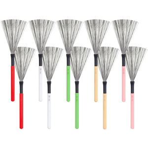2023 Jingying Musique Portable Percussion Instrument Accessoires, Acier À Haute Teneur En Carbone + Érable Tambour <span class=keywords><strong>Brosse</strong></span> Manche En Bois Jazz Tambour Brosses - Product Image 1