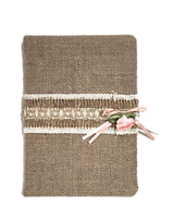 Carnet A5 à couverture rigide en tissu de lin personnalisé Cahier d'agenda mignon à impression personnalisée pour fournitures scolaires
