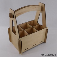 Lot de 6 porte-bouteilles en bois, porte-bouteilles en contreplaqué, porte-boissons
