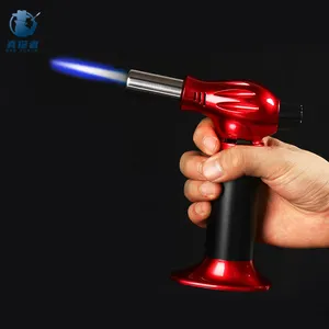 GF-906 High Power Refillable Heating Metal Gun Pistol Chef Cooking Flame <strong>Blow</strong> Butane <strong>Kitchen</strong> Jet <strong>Torch</strong> Lighter - Product Image 1