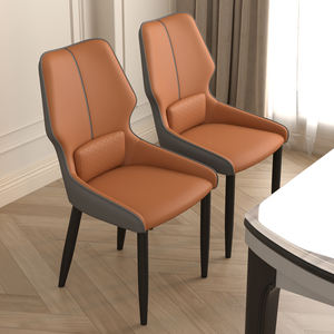 <span class=keywords><strong>เก้าอี้</strong></span>รับประทานอาหารหนังคุณภาพสูงที่ทันสมัยพร้อมโครงเหล็กเบาะกันน้ำสามารถติดตั้งได้สำหรับใช้ในบ้านและโรงแรม - Product Image 6