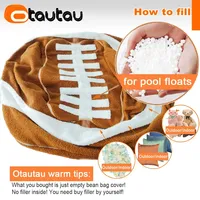 Housse de pouf moderne OTAUTAU pour football, rugby, baseball, basketball DD227 – Housse amovible sans rembourrage pour pouf de Noël inclinable