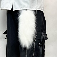 Breloque de sac queue de renard en fausse fourrure, ornement de sac à dos style anime, accessoire de porte-clés de voiture au style épuré, tendance pour les trajets quotidiens