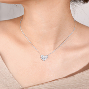 ผู้จัดจำหน่ายเครื่องประดับ สร้อยคอเงินแท้ 925 แบรนด์สั่งทำพิเศษ สร้อยคอจี้รูปหัวใจประดับเพชร CZ สำหรับผู้หญิง - Product Image 5
