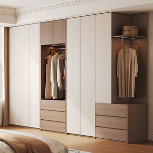 Nuovo Arrivo 2026: Armadio Minimalista Italiano, Cabina Armadio Personalizzata per Tutta la Casa con Vanità e Scaffale Espositivo - Product Image 4