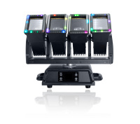 Luz Móvil de Cabeza con Zoom y Efecto Wash de 4x60W LED RGBW 350W Pixel Beam con Control DMX512 RDM y Tira RGB para DJ, Discoteca, Bar, Conciertos