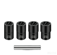 Extracteur de boulons carrés doubles de qualité industrielle, 5 pièces, 1/2 pouce, finition oxyde noir OEM pour l'automobile