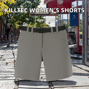 Bermuda/Shorts Funzionali Vintage da Donna a Vita Media con Cintura, Verde Oliva Chiaro, Modello 34 KOS 19 <span class=keywords><strong>WMN</strong></span> 42807-000 - Product Image 2