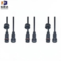 Conector de cable circular impermeable IP67 personalizable M14 M16 para conector de luz exterior roscado M18 M22 contacto de cobre de 2 pines