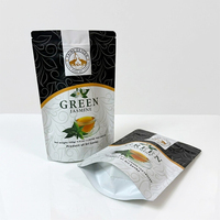 Sachet Doypack Ziplock en aluminium et Mylar plastique, personnalisable, pour thé en vrac (200g, 500g) et thé aux herbes, avec fermeture à zip et fond stable