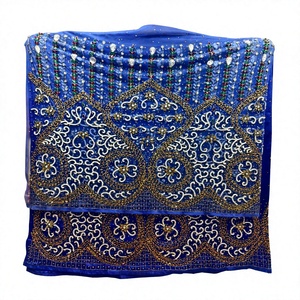 Conjunto de Túnica George de Tafetán Elegante y Ecológico de Alta Calidad para Mujer, con Cristales y Cuentas, para Vestimenta Tradicional - Product Image 1
